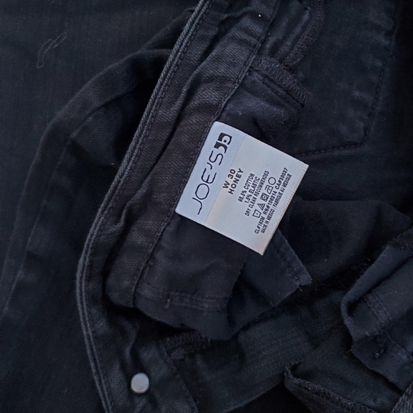 Joe's Jeans Honey Flared Leg Low Rise Black Premium Denim Pants - Picture 4 of 4